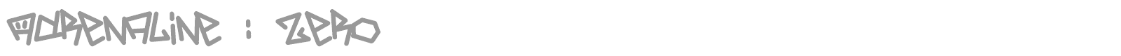 Adrenaline : Zero font preview